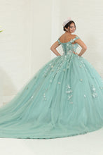 Load image into Gallery viewer, LA Merchandise LA240 Sweetheart Butterfly Appliqued Quinceanera Gown - - LA Merchandise