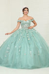Load image into Gallery viewer, LA Merchandise LA240 Sweetheart Butterfly Appliqued Quinceanera Gown - - LA Merchandise