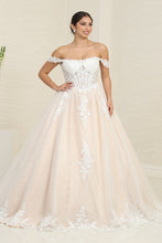 Load image into Gallery viewer, LA Merchandise LA253B Ivory/Nude Floral Bridal Ball Gown - IVORY NUDE - LA Merchandise