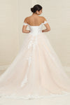 Load image into Gallery viewer, LA Merchandise LA253B Ivory/Nude Floral Bridal Ball Gown - - LA Merchandise