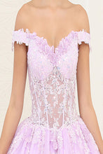 Load image into Gallery viewer, LA Merchandise LA254 Lilac Sweetheart Embroidered Ball Gown - - LA Merchandise