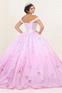 LA Merchandise LA254 Lilac Sweetheart Embroidered Ball Gown - - LA Merchandise