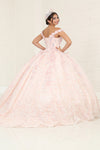 Load image into Gallery viewer, LA Merchandise LA259 Blush 3D Butterfly Applique Sweet 16 Ball Gown - - LA Merchandise