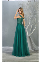 Load image into Gallery viewer, LA Merchandise LA7864 Lace-Up Back A-line Formal Sequin Gown - - Dress LA Merchandise