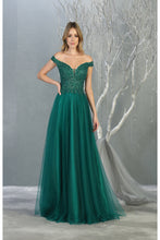 Load image into Gallery viewer, LA Merchandise LA7864 Lace-Up Back A-line Formal Sequin Gown - HUNTER GREEN - Dress LA Merchandise