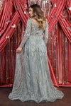 Load image into Gallery viewer, LA Merchandise LA7923 Long Sleeve Embroidered Gala Gown - - Dress LA Merchandise