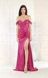 Load image into Gallery viewer, LA Merchandise LA7971 Satin Prom Gown - FUCHSIA - Dress LA Merchandise
