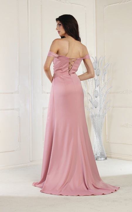 LA Merchandise LA7971 Satin Prom Gown - - Dress LA Merchandise