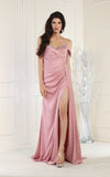 Load image into Gallery viewer, LA Merchandise LA7971 Satin Prom Gown - DUSTY ROSE - Dress LA Merchandise