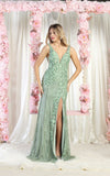 Load image into Gallery viewer, LA Merchandise LA7976 Embroidered Evening Gown - SAGE - Dress LA Merchandise