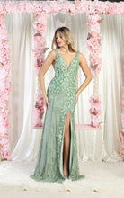 Load image into Gallery viewer, LA Merchandise LA7976 Embroidered Evening Gown - SAGE - Dress LA Merchandise