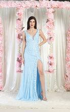 Load image into Gallery viewer, LA Merchandise LA7976 Embroidered Evening Gown - BABY BLUE - Dress LA Merchandise