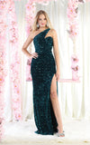 Load image into Gallery viewer, LA Merchandise LA7978 Sequined Gala Gown - HUNTER GREEN - Dress LA Merchandise