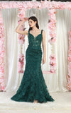 Load image into Gallery viewer, LA Merchandise LA7982 Embroidered Special Occasion Gown - HUNTER GREEN - Dress LA Merchandise