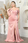 Load image into Gallery viewer, LA Merchandise LA7990 Simple Off-Shoulder Satin Bridesmaids Dress - DUSTY ROSE - Dress LA Merchandise