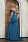 Load image into Gallery viewer, LA Merchandise LA7990 Simple Off-Shoulder Satin Bridesmaids Dress - - Dress LA Merchandise