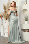 Load image into Gallery viewer, LA Merchandise LA7990 Simple Off-Shoulder Satin Bridesmaids Dress - - Dress LA Merchandise