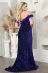 Load image into Gallery viewer, LA Merchandise LA7992 Off-Shoulder Long Sequin Feather Prom Dress - - Dress LA Merchandise