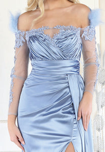 LA Merchandise LA8002 Ruched Formal Evening Gown - - Dress LA Merchandise