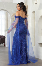 Load image into Gallery viewer, LA Merchandise LA8012 Off Shoulder Sequin Plus Size Formal Dress - - Dress LA Merchandise