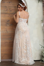 Load image into Gallery viewer, LA Merchandise LA8018 Lace Applique Sleeveless Wedding Long Gown - - Dress LA Merchandise