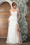 Load image into Gallery viewer, LA Merchandise LA8018 Lace Applique Sleeveless Wedding Long Gown - IVORY - Dress LA Merchandise