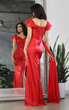 Load image into Gallery viewer, LA Merchandise LA8028 Side Slit Corset Back Formal Evening Prom Gown - - Dress LA Merchandise