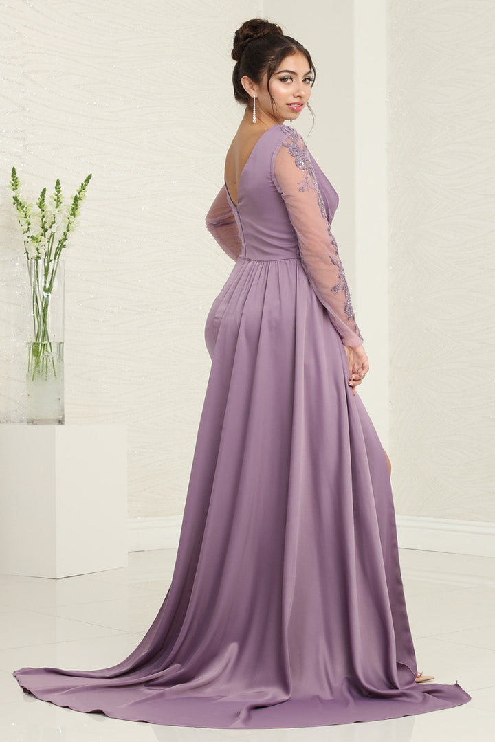 LA Merchandise LA8045 Mother of the Bride Beaded High Slit Gown – LA ...