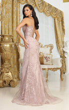 Load image into Gallery viewer, LA Merchandise LA8046 Corset Back Embroidered Plus Size Formal Gown - - Dress LA Merchandise