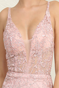 LA Merchandise LA8047 Floral Beaded Sleeveless Formal Gala Gown - - Dress LA Merchandise