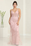 Load image into Gallery viewer, LA Merchandise LA8047 Floral Beaded Sleeveless Formal Gala Gown - DUSTY ROSE - Dress LA Merchandise