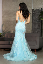 Load image into Gallery viewer, LA Merchandise LA8056 Sheer Side Long Embellished Formal Gala Dress - - Dress LA Merchandise