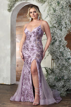 Load image into Gallery viewer, LA Merchandise LA8056 Sheer Side Long Embellished Formal Gala Dress - AQUA - Dress LA Merchandise
