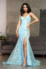 Load image into Gallery viewer, LA Merchandise LA8056 Sheer Side Long Embellished Formal Gala Dress - LILAC - Dress LA Merchandise