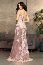 Load image into Gallery viewer, LA Merchandise LA8058 3D Floral Lace Appliqued Feather Prom Dress - - Dress LA Merchandise