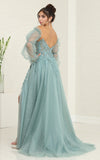 Load image into Gallery viewer, LA Merchandise LA8060 High lit Detachable Long Sleeves Pageant Gown - - Dress LA Merchandise