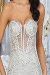 Load image into Gallery viewer, LA Merchandise LA8061 Glitter Embellished Strapless Evening Gown - - Dress LA Merchandise