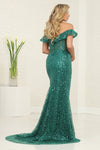 Load image into Gallery viewer, LA Merchandise LA8065 Off-Shoulder Sequin Red-Carpet Gown - - Dress LA Merchandise