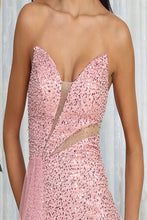 Load image into Gallery viewer, LA Merchandise LA8068 Plunging Neck Prom Side Sash Gown - - Dress LA Merchandise