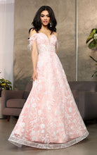 Load image into Gallery viewer, LA Merchandise LA8070 Glitter A-line Strappy Back Pageant Gown - BLUSH - Dress LA Merchandise