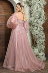 Load image into Gallery viewer, LA Merchandise LA8073 Removable Sleeves A-Line Tulle Semi Ball Gown - - Dress LA Merchandise