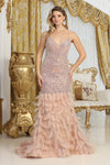 Load image into Gallery viewer, LA Merchandise LA8076 Sexy Mermaid Sequin &amp; Feathers Gala Dress - BLUSH - Dress LA Merchandise