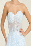 Load image into Gallery viewer, LA Merchandise LA8077 Strapless A-Line Sequin Gala Gown - - Dress LA Merchandise