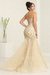 Load image into Gallery viewer, LA Merchandise LA8078 Spaghetti Strap Tulle Beaded Prom Gown - - Dress LA Merchandise
