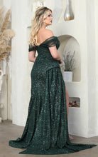 Load image into Gallery viewer, LA Merchandise LA8090 Cowl Neck Sequin Special Occasion Plus Size Gown - - Dress LA Merchandise