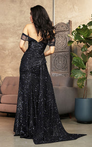 LA Merchandise LA8090 Cowl Neck Sequin Special Occasion Plus Size Gown - - Dress LA Merchandise