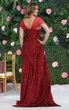 Load image into Gallery viewer, LA Merchandise LA8090 Cowl Neck Sequin Special Occasion Plus Size Gown - - Dress LA Merchandise