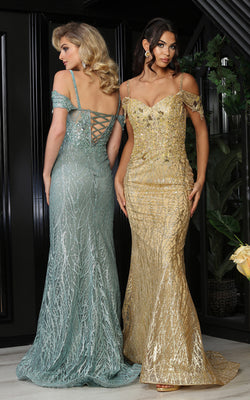 LA Merchandise LA8094 Cold Shoulder Embellished Prom Formal Gown - - Dress LA Merchandise