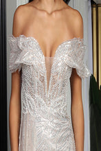 Load image into Gallery viewer, LA Merchandise LA8100 Rhinestone Beaded Prom Off Shoulder Gown - - Dress LA Merchandise