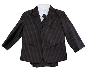 LA Merchandise LA8221 5 Piece Boy Striped Suit with Vest & Tie - - Boys suits LA Merchandise